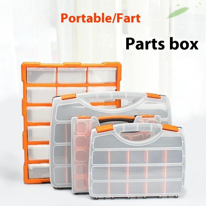 Storage Box Electronic Component Grid Screw Parts Partition Parts Box Garage Repair Organizer Tool Multi-Toolbox Hardware
