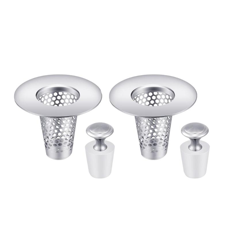 Quick Drain Steel Bathroom Sink Strainer with Protective Cover Kitchen Sink Accessories Multifunctional Sink Filter 1