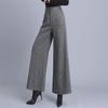 High Waist Wool Flared Wide-Leg Trousers for Autumn/Winter