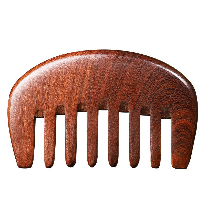 Gold Thread Green Sandalwood Meridian Comb - Five Teeth for Scalp & Neck Massage