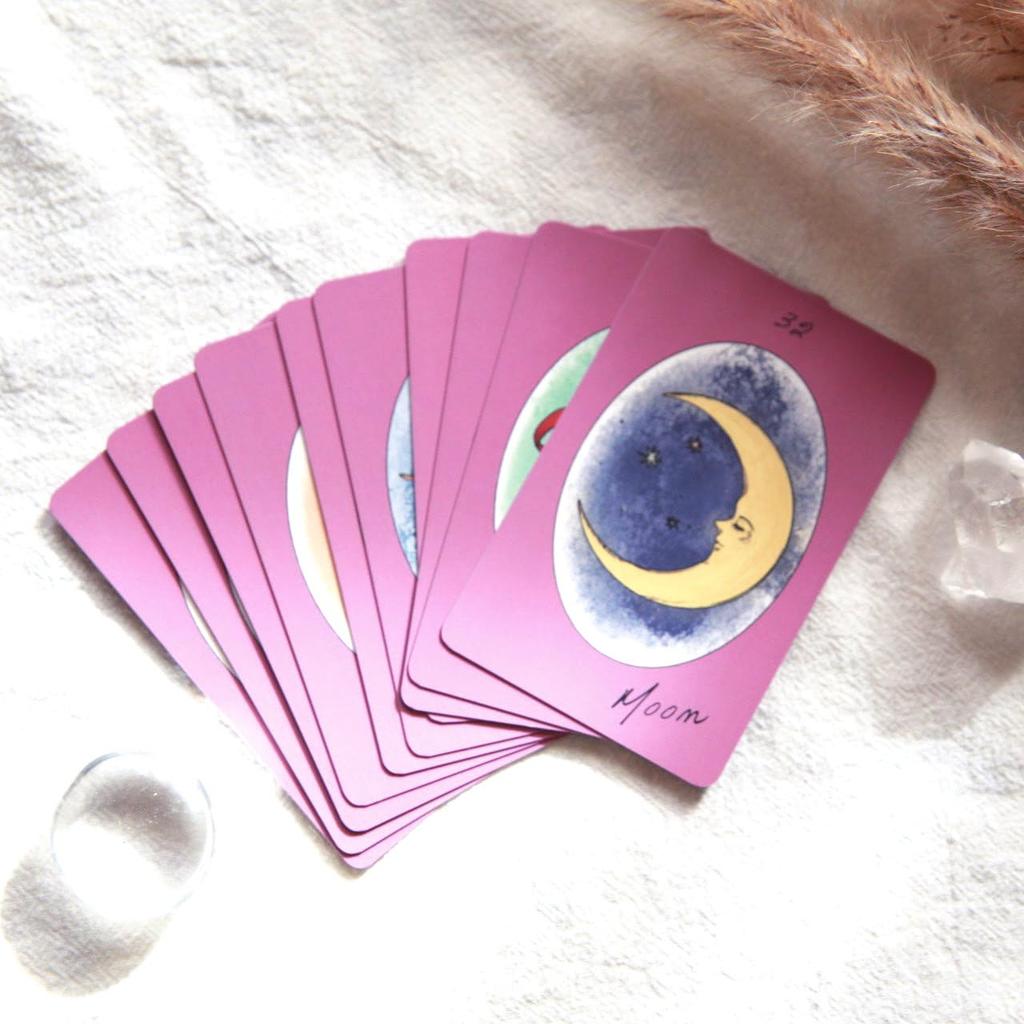 Ribbon Lenormand & Pouch Set | Mame Amano | 36 Cards with Special Pouch [Authentic]