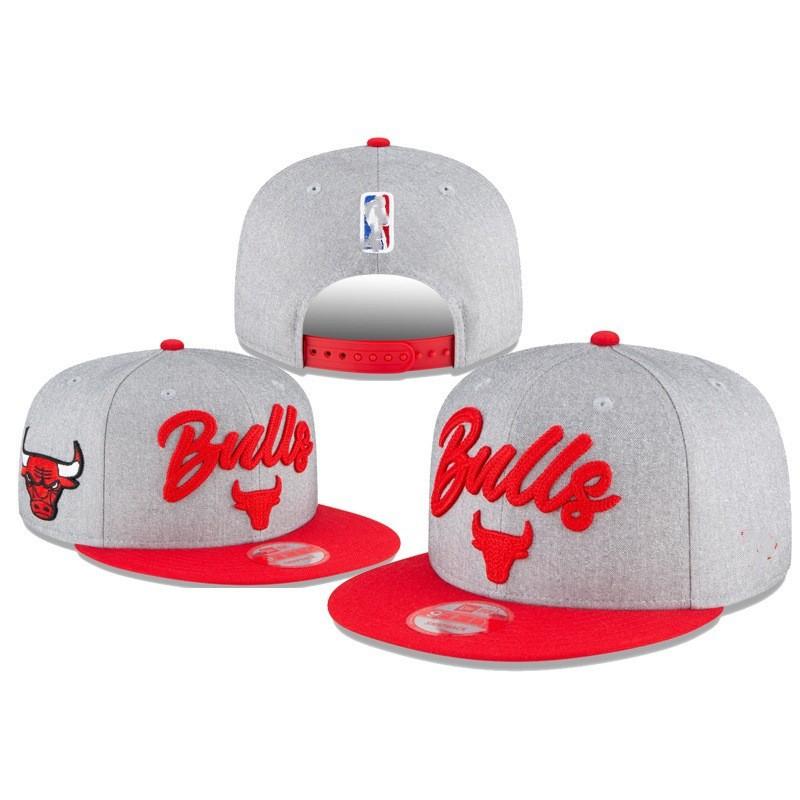 Flat Brim Embroidered Baseball Cap Adjustable Sport Sun Hat Bulls Team