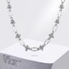 Vnox Personality Thorn Knot Links Necklaces for Men Women,Unisex Stainless Steel Geometric Chain Collar,No Fade Irregular Choker