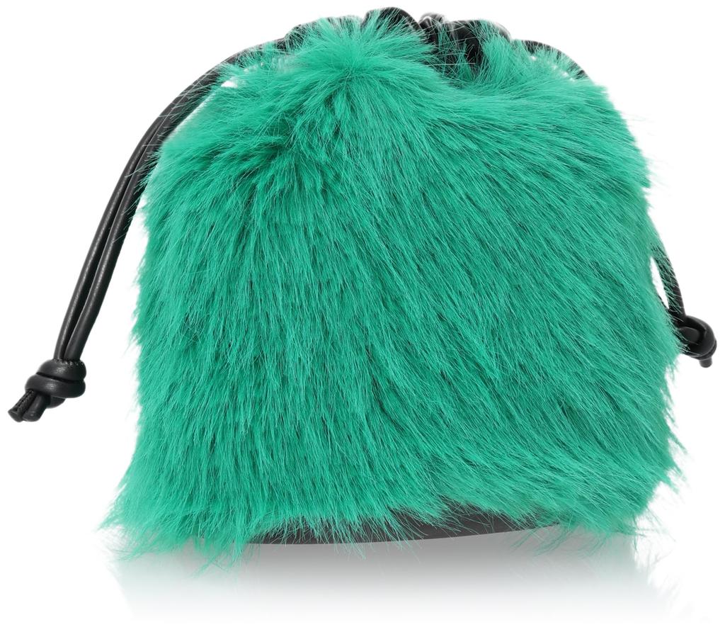 Cuco Eco-Fur Drawstring Mini Shoulder Bag 2353111090 Green (360)