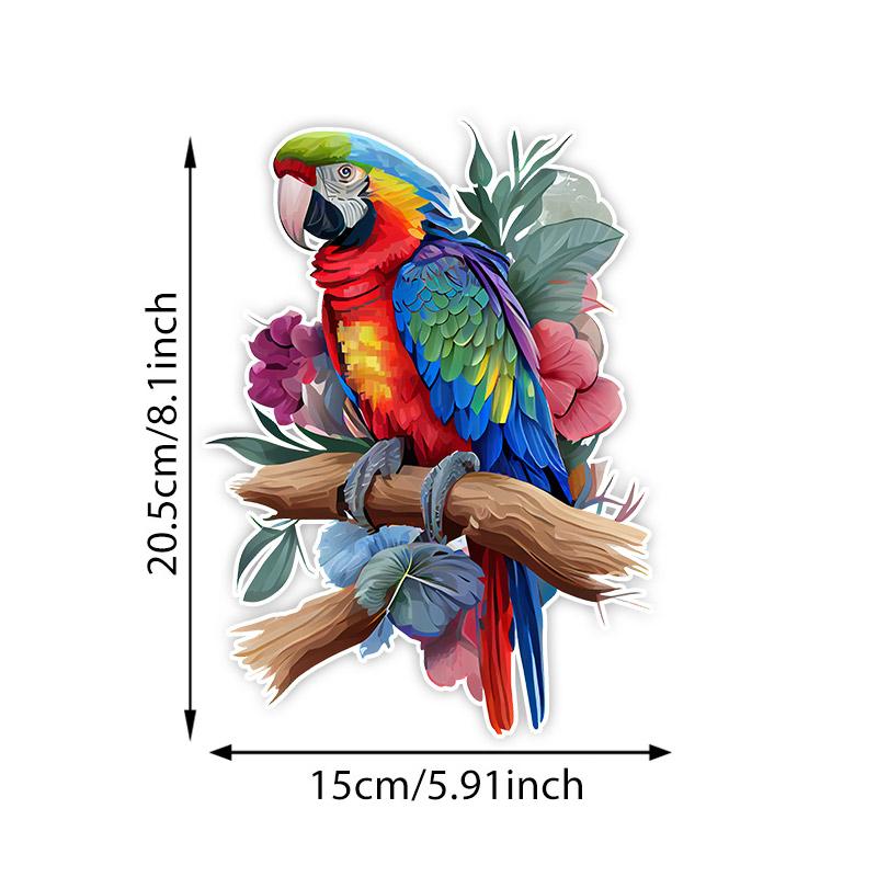 

Beautiful Parrot Animal Car Sticker Vinyl Decal Waterproof Rear Window Motorcycle Camper Bumper Truck Laptop Decoration TM12 A-15x20.5cm
