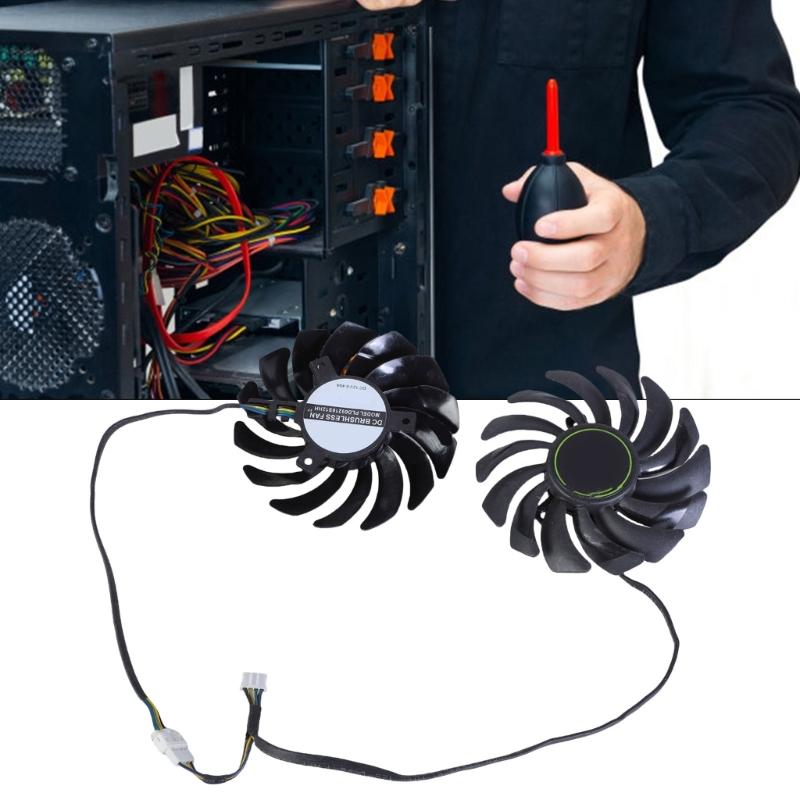 2Pcs PLD09210B12HH 85mm 4Pin Video Card Cooling Fan For GTX1660S Graphics Card Coolers Fan Accessories Replacement