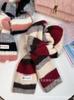 Wool Scarf Knitted Scarf College Style Stripes Contrasting Colors Women's Autumn and Winter Warm Neck Protection Couples Versatile