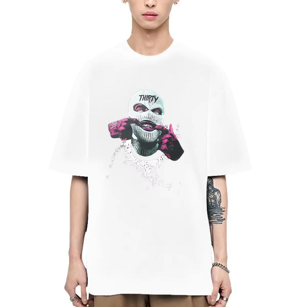 Hip Hop Street Prints T-shirt en Coton pour Homme Vêtements Créativité Tout Maths Manches Courtes Mode Décontracté Hauts Amples Homme T-shirt Rap Nouveau