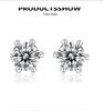 S925 Sterlingsilber Sechs-Zacken Schneeflocke Moissanit Ohrstecker - Hochwertiger Ohrschmuck für Damen