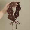 Solid Color Crochet Flower Headband Bohemian Solid Color Flower Headband Fashion Hair Tie Soft Polyester Headband Hair Accessory