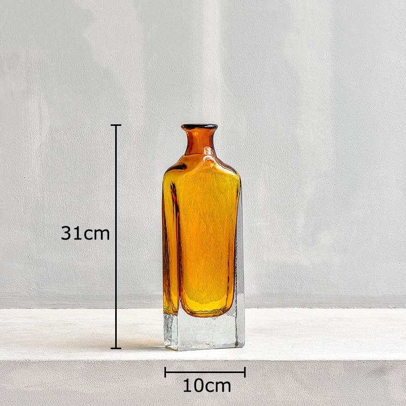 Two Tone Transparent Glass Vase Hydroponics Plant Pots Table Decoration Flower Arrangement Floral Vases Room Aesthetic Decor