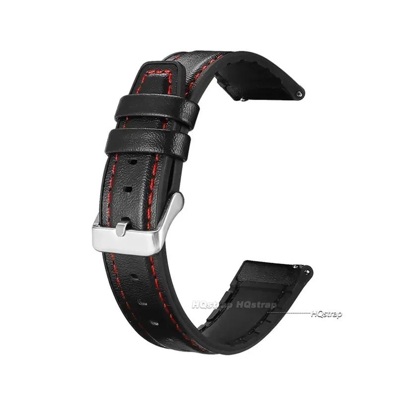 20mm 22mm Leather Watch Straps for Huawei Watch 4/3/GT3/2 Pro Watchband for Samsung for Amazfit GTR 4/GTS 4 47MM 42MM Bracelet