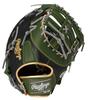 Rawlings HYPER TECH COLOR SYNC Baseball First Glove, Soft, Base, GR6HTCM535, Black/ML Green, 11.75 Inches, Right-Handed
