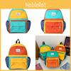 Capacity Large Kids Color Blocked Backpack With Letter Printing Design Daily For