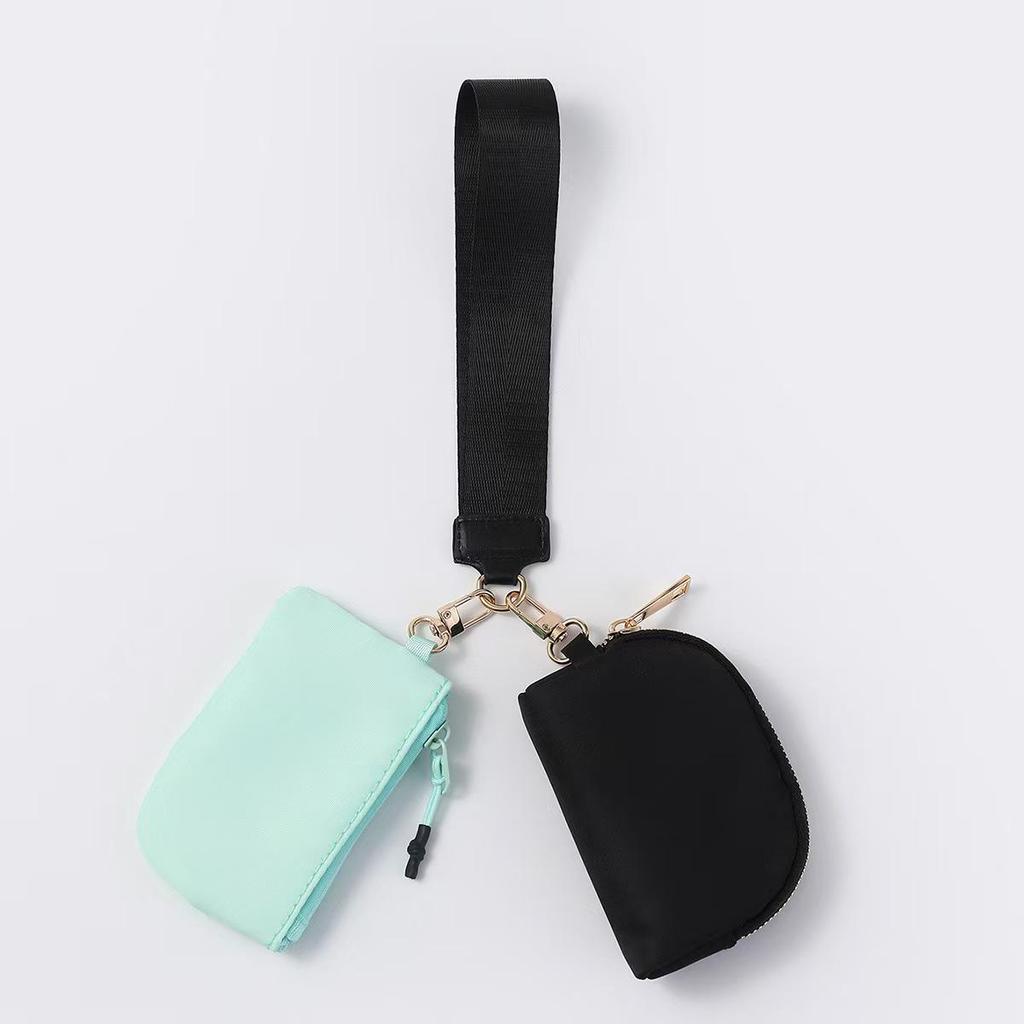LULU-Style Waterproof Mini Wristlet & Coin Purse with Key Storage and Red Envelope Pocket