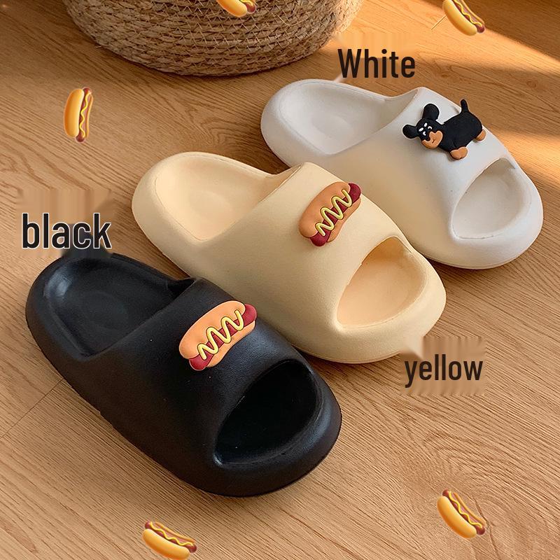 Women's Cute Hot Dog EVA Non-Slip Summer Slippers - Clog-Style, Versatile, and Casual