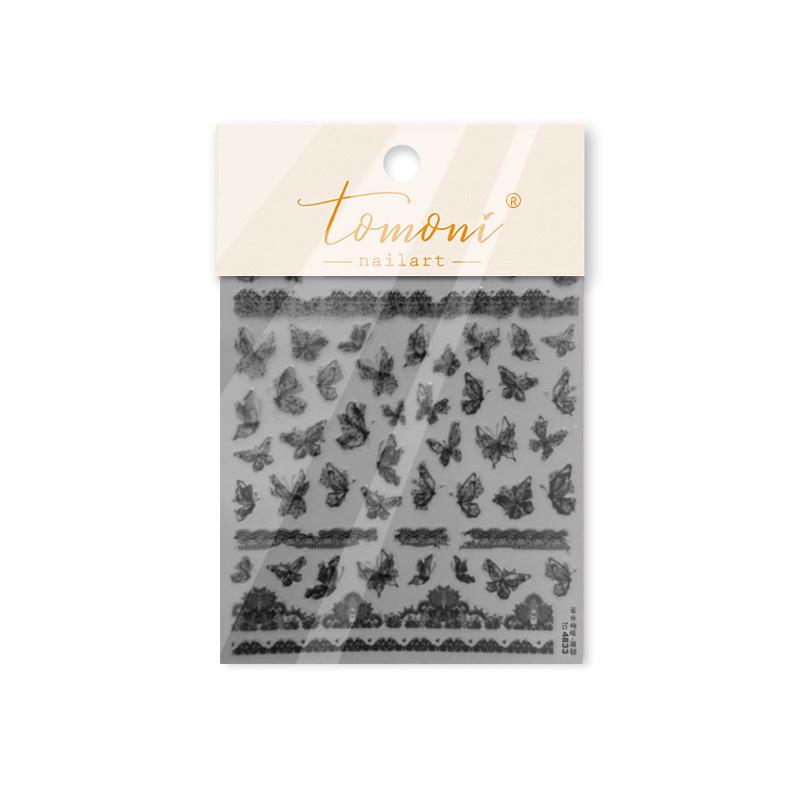 

Наклейки для ногтей Tomoni Кружево и Бабочки – Прочные и Стильные, Японский Дизайн