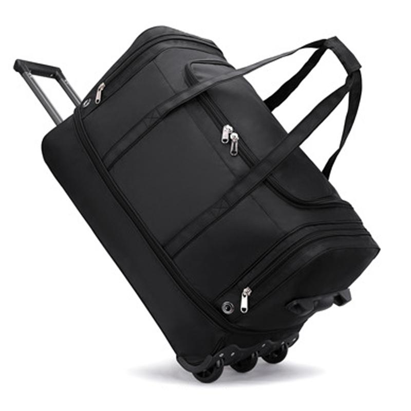 

Новая складная сумка-тележка большой вместимости, расширяемая, из ткани Оксфорд, многослойная, дорожная сумка унисекс для переезда S чёрный