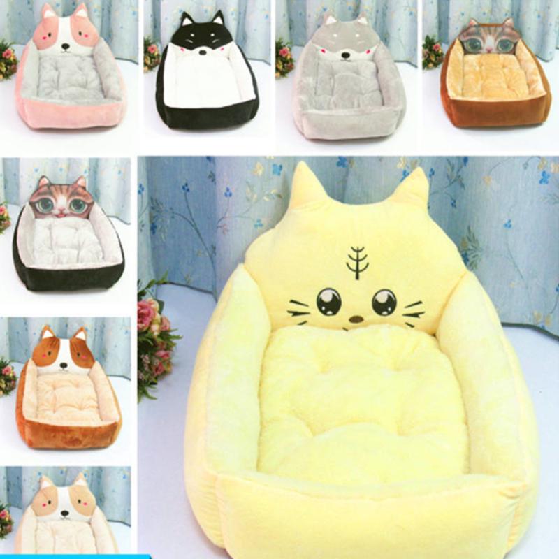 Cute Cartoon Animal Shape Pet Bed Warm Nest for Dogs Cat Sleeping