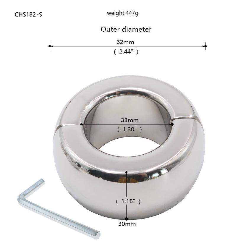 Stainless Steel Heavy Duty Load Bearing Ring for Men's Physical Stretching Exercise - SM Adult Toy.