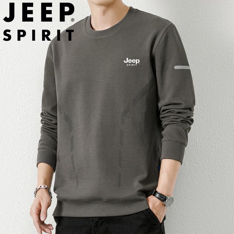 

JEEP SPIRIT Men s Long-Sleeved Crew Neck Sweatshirt 3XL