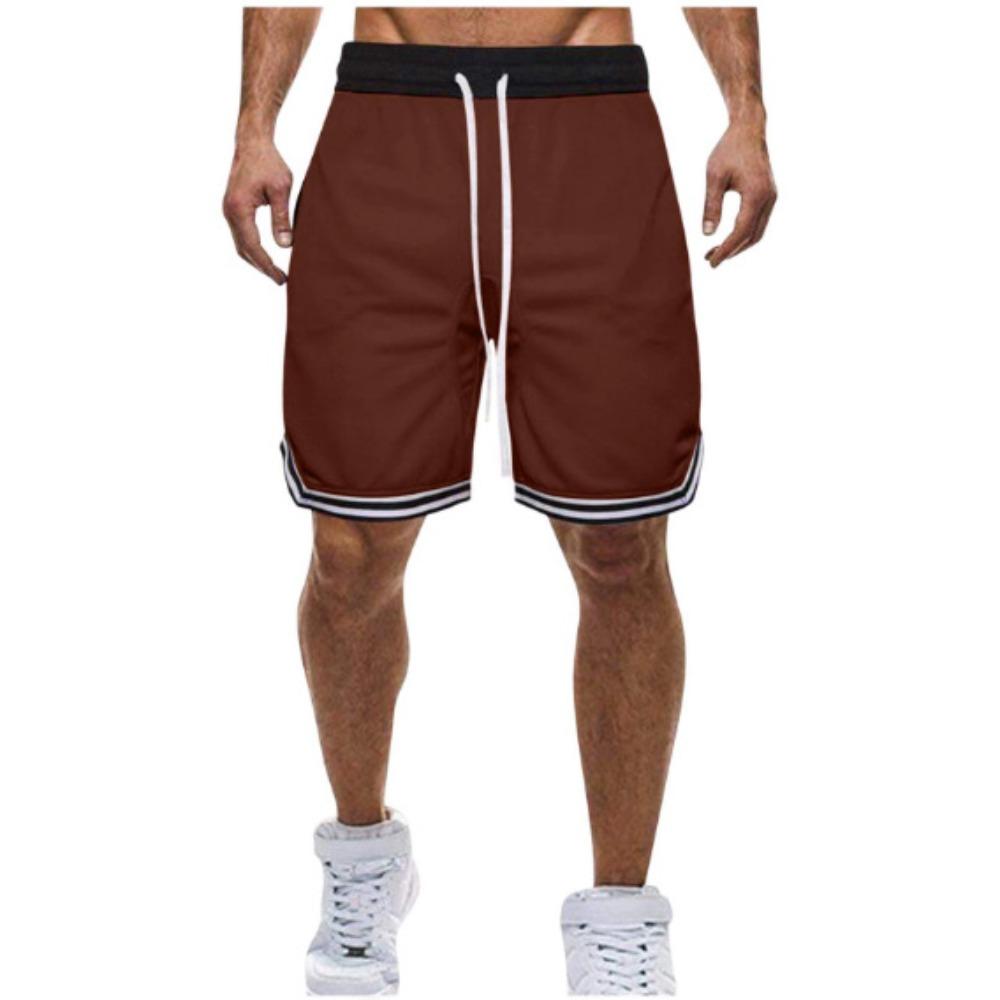 Plus Sizes Trendy Unisex Mesh Basketball Shorts Relaxed Fit Athletic Shorts with Zipper Pockets, Elastic Waist Sporty Shorts for Training & Streetwear