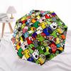 1pc Parrot Party Automatic Folding Umbrella - Compact 8-Rib Design, Durable Plastic & Iron, Lightweight for Outdoor Daily Use124