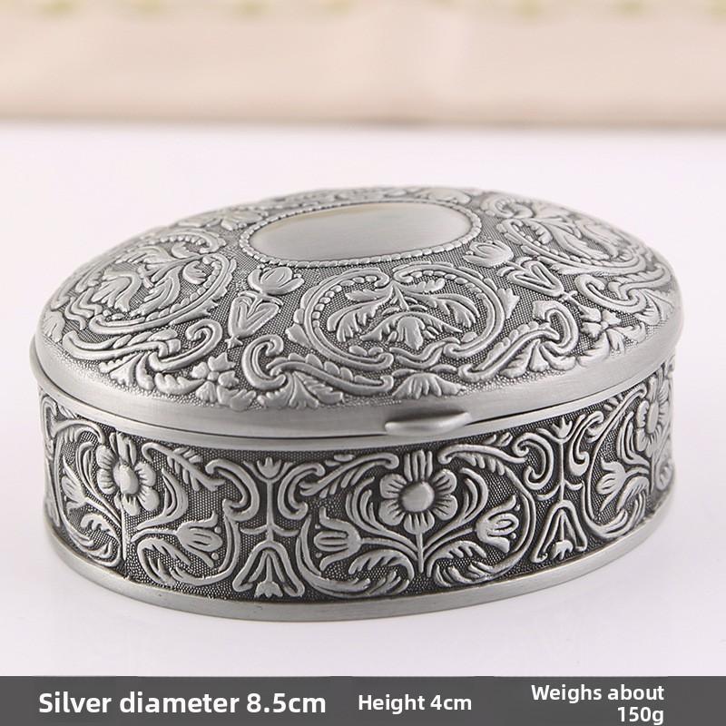 Vintage Style Small Jewelry Organizer With Floral Pattern For Bridal Gift And Travel Use