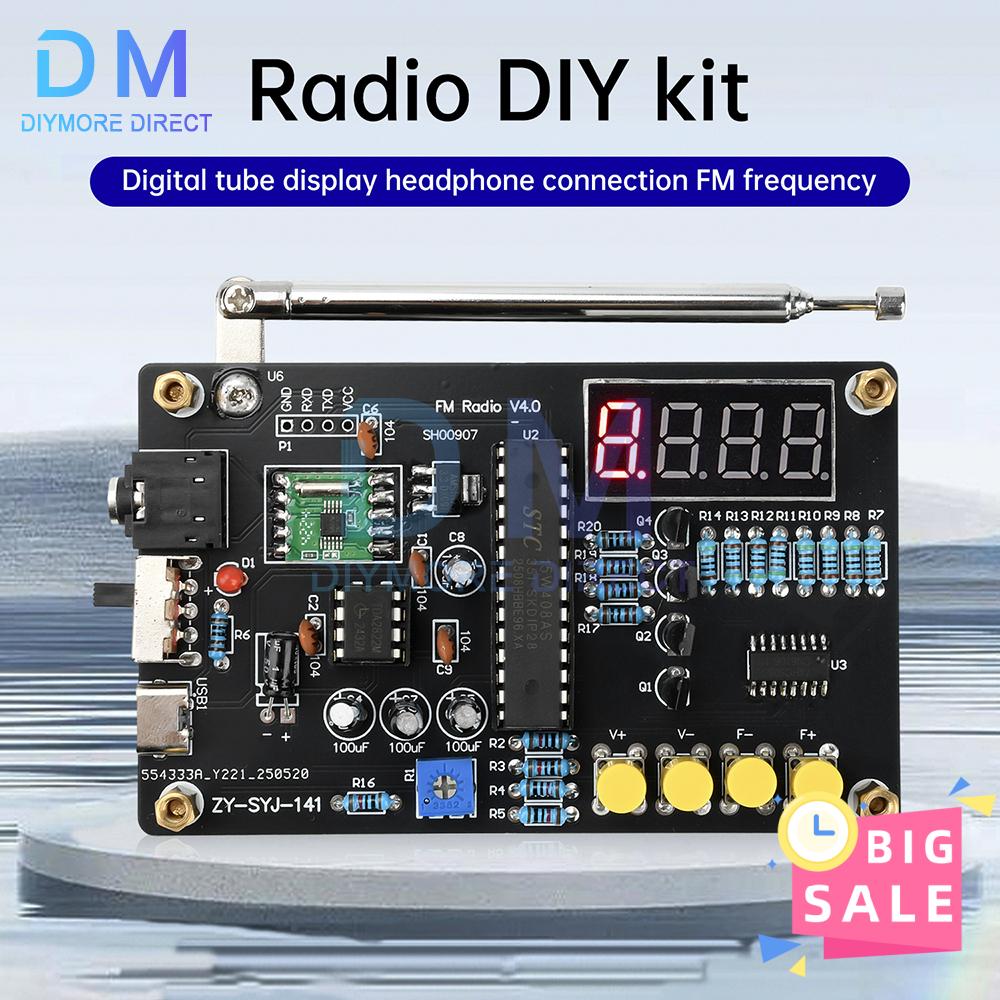 DC 5V RDA5807M Radio Kit FM Electronic Fabrication Full Frequency Soldering Assembly DIY Loose Parts Type C
