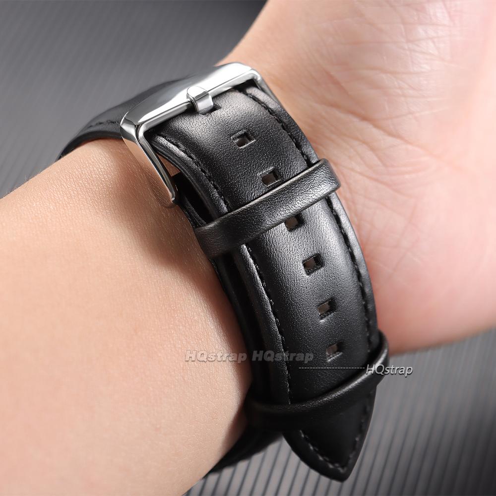 Leather Watch Band 18mm 20mm 22mm Vintage Cowhide Watch Strap Steel Pin Buckle Universal Wristband Quick Release Bracelet