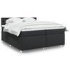 VidaXL Bed Slat Base with Mattress Black 200x200 Cm Faux Leather, Bed, Platform Bed, Panel Bed, Furniture of 3288436