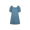 SS24 Seagull Embroidery And Allover Logo Jacquard Fashion Denim Short Sleeve Dress Women Dress Denim-Blue 2ESHTW4DR4070FFDP