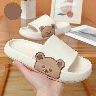 Bear Slippers Women Summer Flip Flops Cute Cartoon Shoes for Women Indoor and Outdoor Wear Soft Thick Beach Sandals