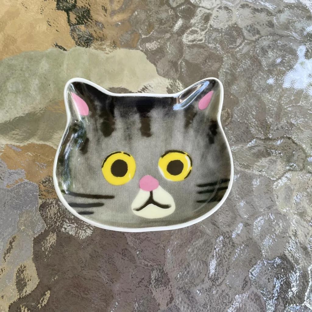 Japan Ceramic cartoon cat sauce dish Creative cute cat face shape condiment dish small plates Home kitchen supplies tableware
