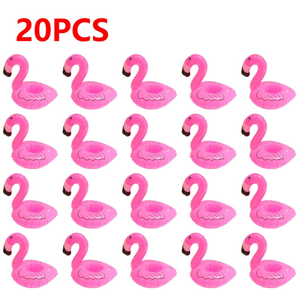 Flamingo Float Inflatable Drink Cup Holder Pvc Floating Water Coaster Swimming Pool Drink Float Drinkware Tray Party Decor