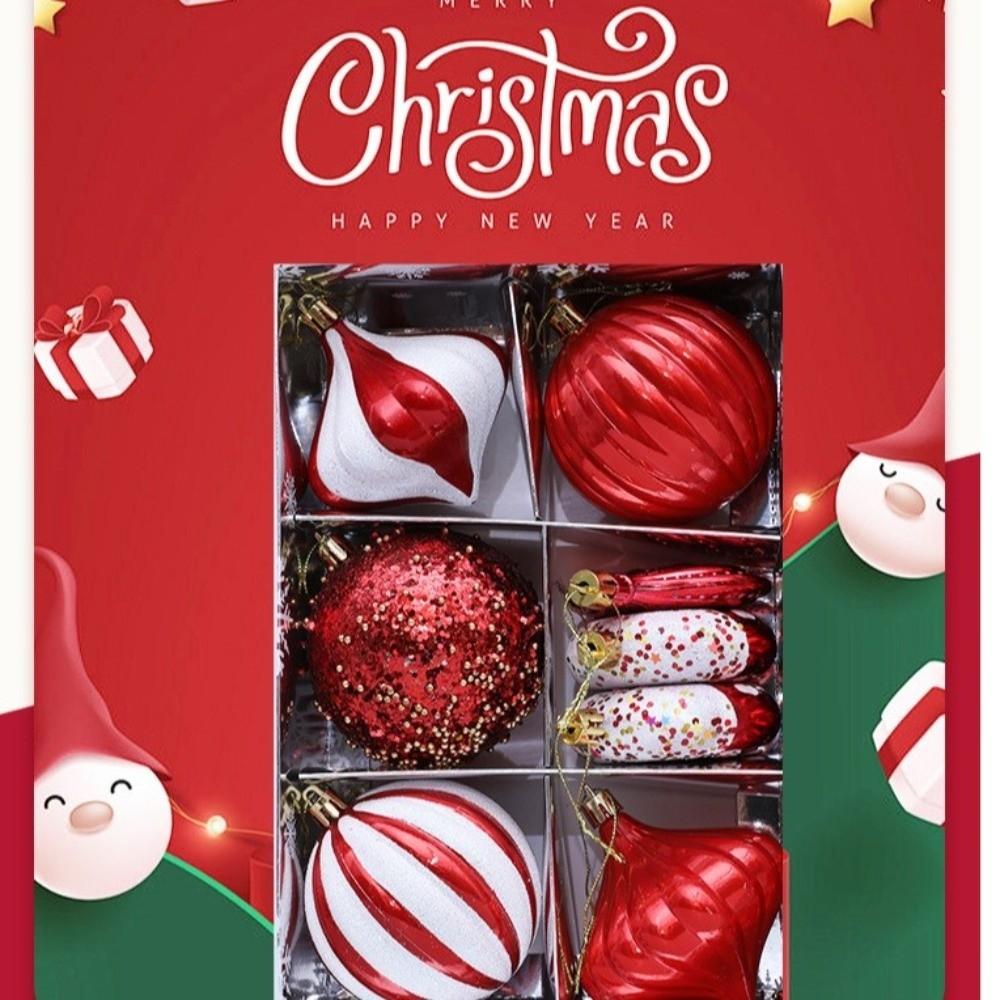 8PCS/Box Shatterproof Christmas Hanging Balls 8CM Christmas Ball Set  Wedding Party