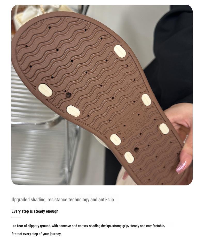 Women's Summer Flat Non-Slip One-Strap Z-Strap Sandals for Bathing and Beach