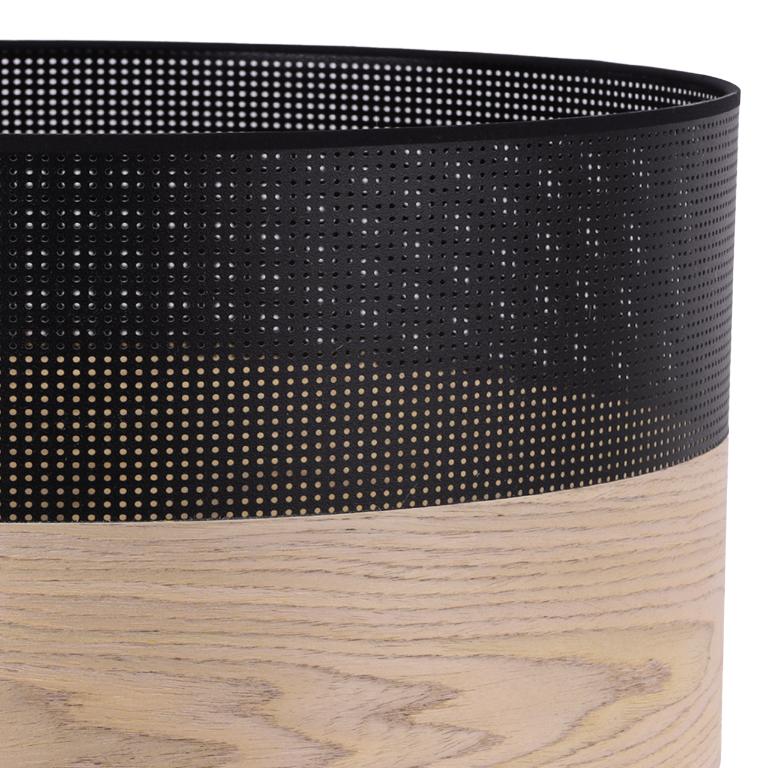 Single Hanging Lamp Classic Oak Veneer Lampshade 35Cm