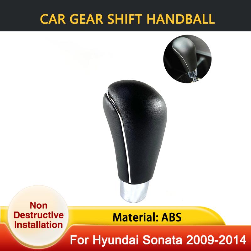 For Hyundai Sonata I45 YF 2009-2014  Leather Automatic Car Gear Shift Knob Lever Shifter Head Handball Gearbox Handles