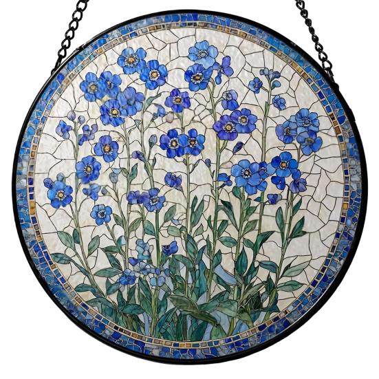 Gekleurd Glas Raam Hangdecoratie Rond Zonenvanger Paneel Huis Kantoor Woonkamer Tuin Binnenplaats Venster Hangend Ornament