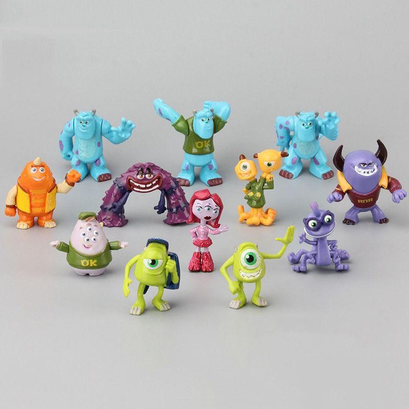 Engaging 12 Pcs Monsters University Sully Mike Anime Figurine Set For Tiny Hands And Imagination