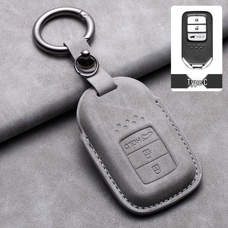 Compatible Leather Key Cover for GAC Toyota CRV, Crown, Accord, Civic, Haoying, and Inspire