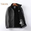 Herren Mantel Revers Langarm Doppelseitiger Polarfleece Mantel mit Taschen Herbst Winter Einfarbig Lässige Oberbekleidung