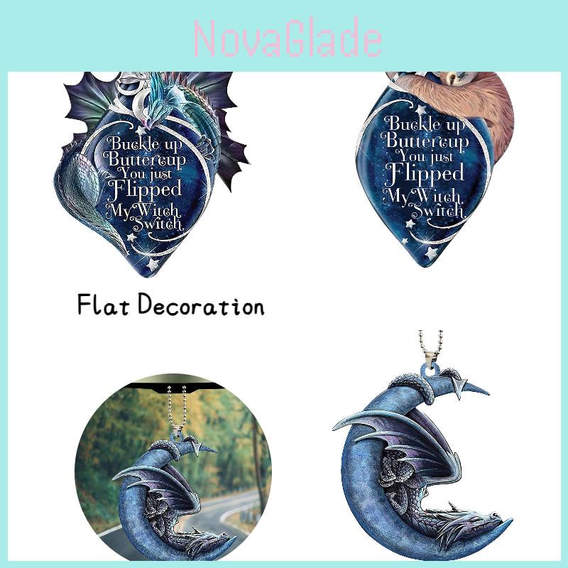 Blue Moon And Dragon Lover Car Ornament Holiday And Home Decoration Hanging Pendant