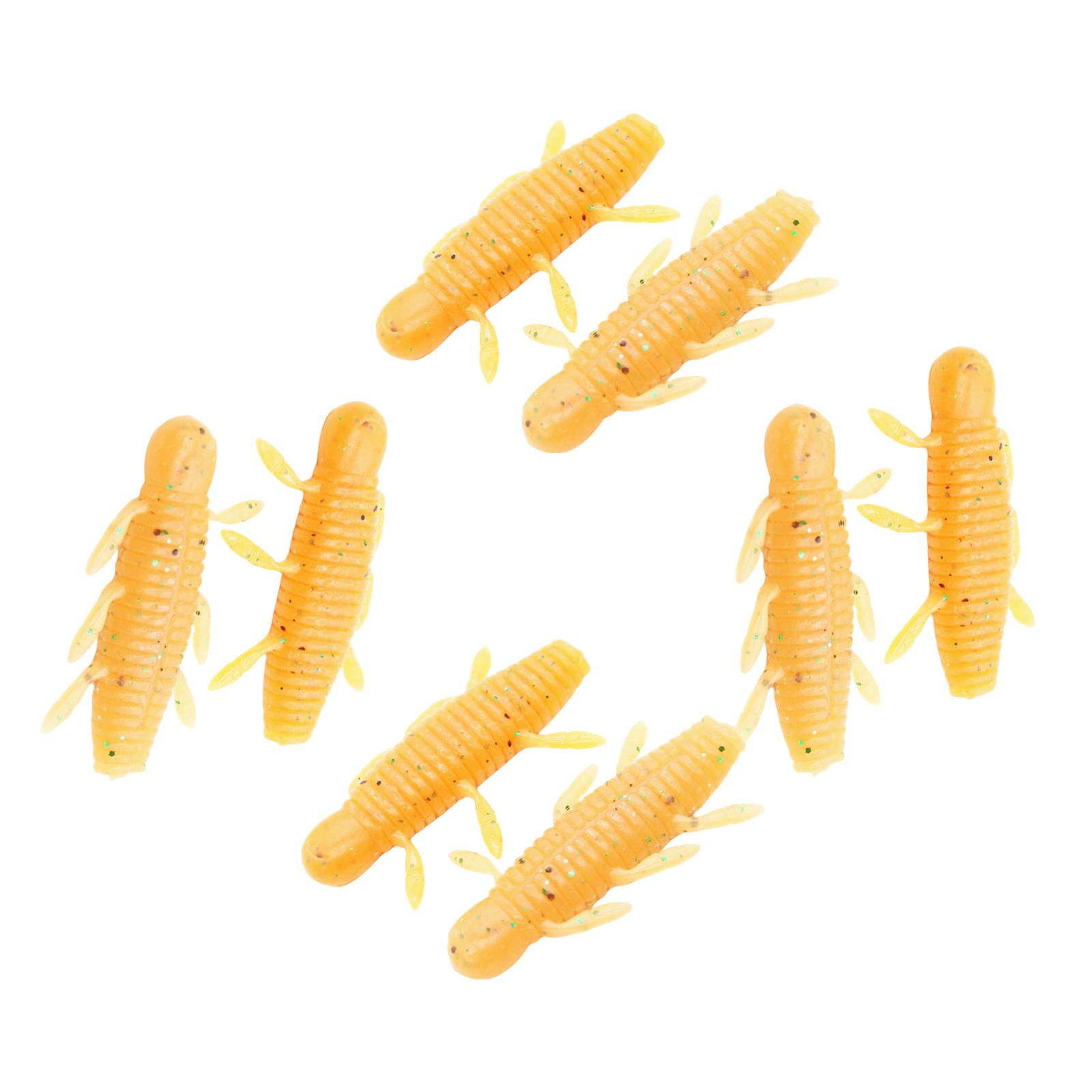 

8Pcs Fishing Lures Fishing Tackle Accessories Elastic Artificial Bait for Bass Trout Fishing Sinking Worm Soft Baits 3