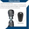 6 Speed Manual Gear Shift Knob for Mazda 3 2010-2013 / Front Automotive Gearbox Stick Shifter Lever Knob Durable Faux Leather Plastic / 1 Pcs Black