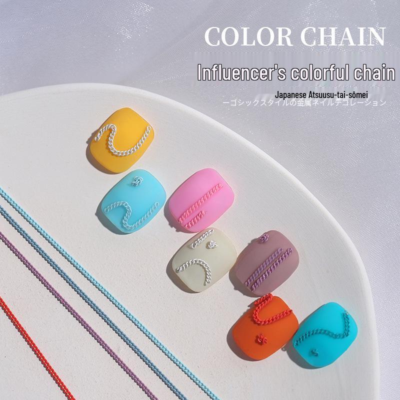

Nail Art Chain Tassel: Trendy Gold & Silver Metal, High Color Retention, Erotic Style