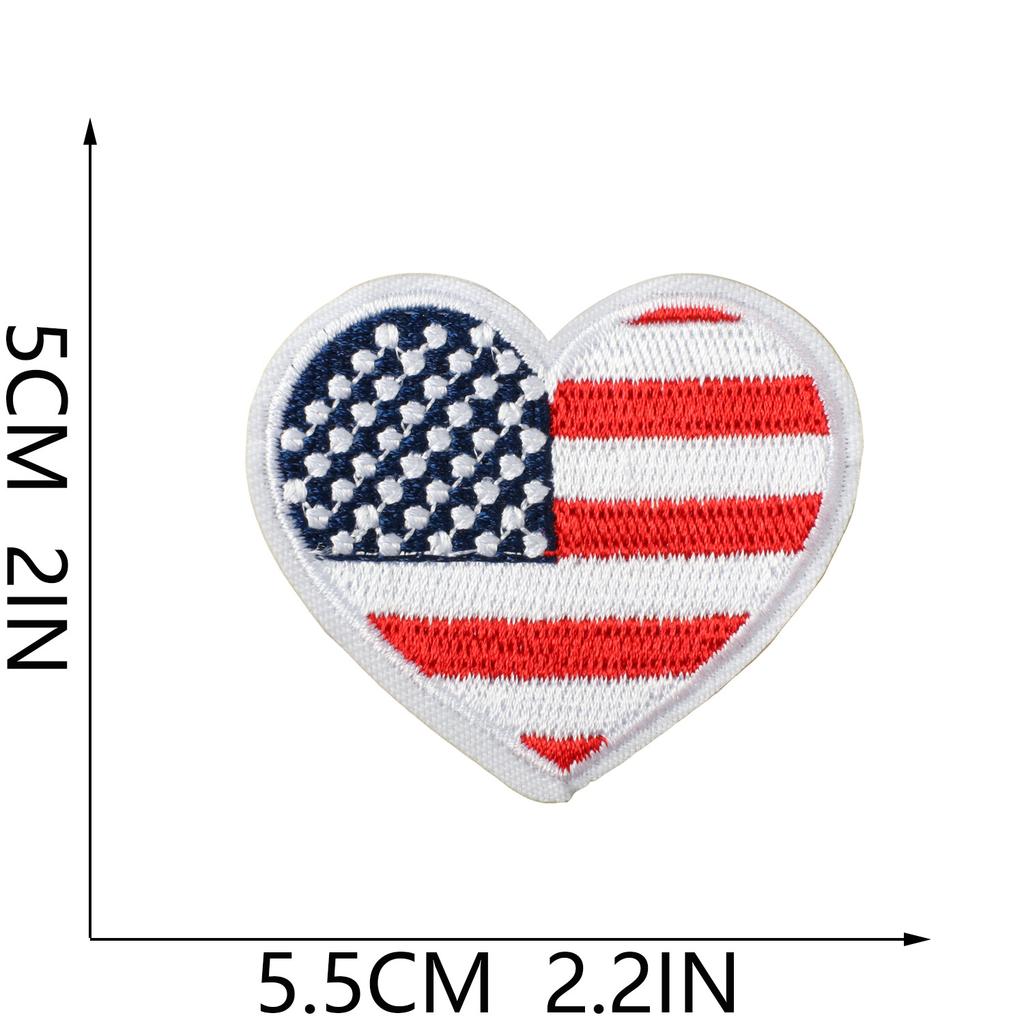 Independence Day Theme Embroidery Cloth Sticker Cartoon Fireworks Clothes Holiday Decoration National Day Patch Sticker Ironing
