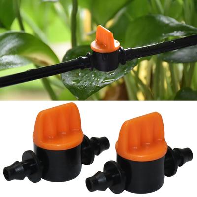 20 Pcs Pipe Through Valve Irrigation Double Barb Valve Drip Irrigation Capillary Mini Switch Valve Connect 4/7 Capillary Tubes