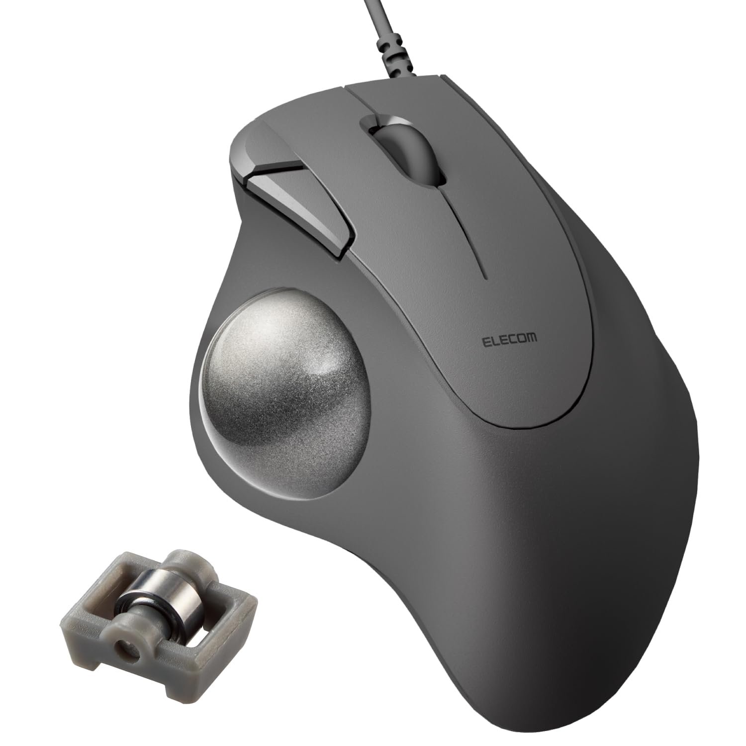 

ELECOM Wired Trackball Mouse IST Bearing Support Thumb Operation 36mm Ball 5 Buttons Windows Mac Chromebook Black M-IT11URBK чорний